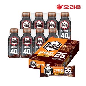 프로 단백질드링크 40g 초코 350ml*8팩+단백질바 3넛츠 크런치 70g*8개