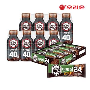 프로 단백질드링크 40g 초코 350ml*8팩 +단백질바 크런치 8개
