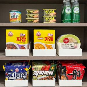 자동 라면 수납 팬트리 주방 정리함