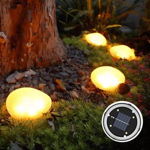 해빛 태양광 조약돌 조명 LED 야외 잔디 정원석 공룡알 인테리어 조경