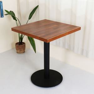 블랙 원형 하부 테이블 사각 상판 인테리어 식당 업소용 카페 2인용 식탁