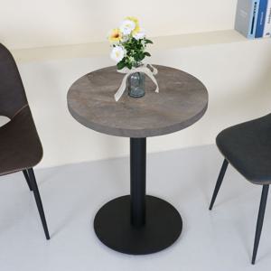 블랙 원형 하부 테이블 원형 상판 인테리어 식당 업소용 카페 2인용 식탁