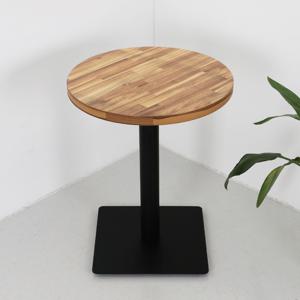 블랙 사각 하부 테이블 원형 상판 인테리어 식당 업소용 카페 2인용 식탁