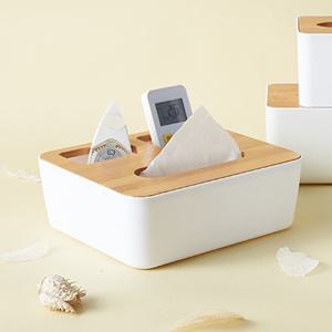 원목 다용도 각티슈 커버 - 리모콘보관 티슈케이스