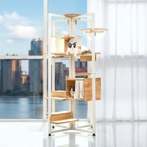 고양이 캣타워 시카고 스크레처 해먹 스틸 원목