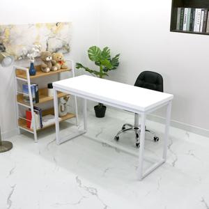 폭이 좁고 와이드 일자형 조립식 화이트 책상 1200 x 500 거실 공부방 학원 데스크