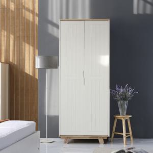 [리퍼] 벨루스 원목 긴문 800 옷장 화이트내추럴