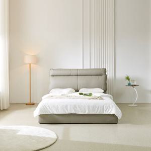 국내제작 캐런 쿠션 헤드 침대 프레임 PU가죽/빈센트 패브릭 SS Q K LK