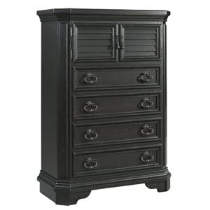 엔틱수입가구 원목 빈티지블랙 5단서랍장 HC600 침실수납장