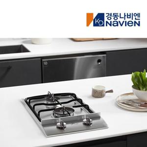 2구 빌트인 가스렌지 매립형 스테인레스 가스 쿡탑 레인지 전기코드식 265x485