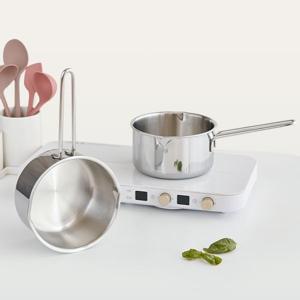 통3중 스테인리스 SUS304 이유식 냄비 1.5L 점보 한손 스텐 편수냄비