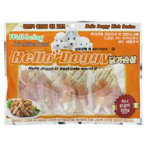 헬로도기 강아지대용량간식 대포장 사사미 미니닭갈비 300g