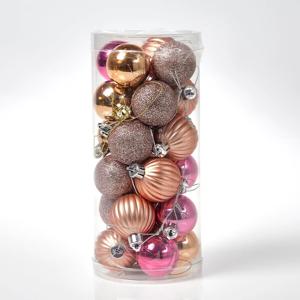 크리스마스 클래식 4CM 24PC 볼세트 핑크골드