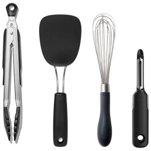 [해외] 주방 조리기구 터너 집게 거품기 필러 4개세트