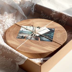 오일키트증정+선물포장 루드렛 레인트리 원목 원형 도마 2size 택1