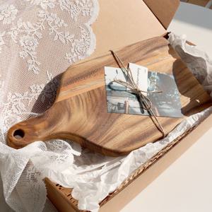 오일키트증정+선물포장 루드렛 레인트리 원목 투웨이 서빙보드 핸들 도마 1p