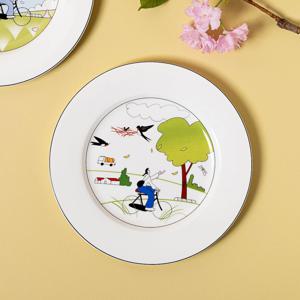 한국도자기x곽명주 자전거(White) 플레이트 1p