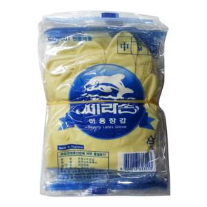 미용장갑(중)-10p 천연라텍스 다용도 고무장갑