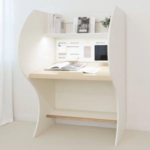 합격5호 와이드 1000 독서실책상 크림화이트 토노 감성컨트롤 LED스탠드 포함