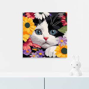DIY 명화그리기 꽃과 고양이 20x20cm