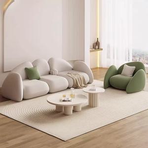 곡선 디자인 거실 소파 카페 라운지 인테리어 쇼파 미니멀 STS-370