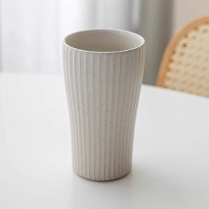 다온아토 시노기 플리츠 도자기 텀블러 410ml 커피 주스 맥주 컵