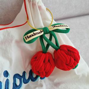 빅사이즈 체리 키링 인형 키홀더 가방고리 행운 합격 응원 수능 귀여운