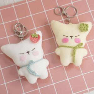 귀염말랑 여우인형 키링 귀여운 선물 열쇠고리 가방고리 차키 동물 미니