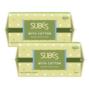 위드코튼 유기농 순면커버 생리대 오버나이트 8P x2팩