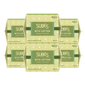 위드코튼 유기농 순면커버 생리대 팬티라이너롱 18P x6팩