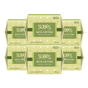 위드코튼 유기농 순면커버 생리대 팬티라이너 20P x6팩