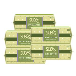 위드코튼 유기농 순면커버 생리대 슈퍼롱오버나이트 6P x5팩