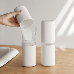 여행용 칫솔 치약 케이스 휴대용 칫솔통 양치 치솔 보관함 화이트