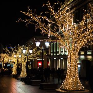 크리스마스 장식 실외 대형 트리 와이어 줄 태양광 LED USB 미니 전구 조명