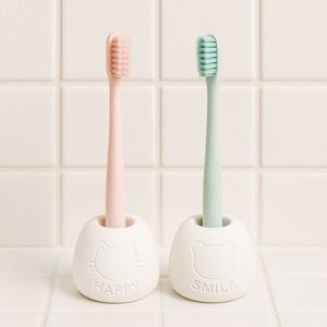 재팬E.C 해피스마일 규조토 칫솔홀더 물빠짐 좋은 위생 칫솔꽂이