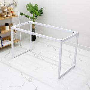 4인용 식탁 리폼용 화이트 철제 조립식 식탁 프레임 1200 x 600 네모 디자인