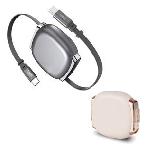 고속충전 릴 케이블 1m 여행용 100W C타입 자석식  데이터 전송