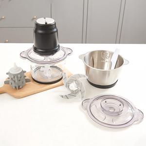 초강력 대용량 듀얼 유리 & 스텐 용기 만능 초퍼 멀티 전동 다지기 1.9L 세트