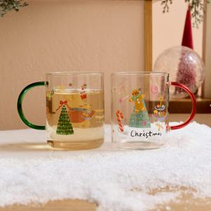 XMAS 메리티파티 내열 유리머그 2P세트 430ml