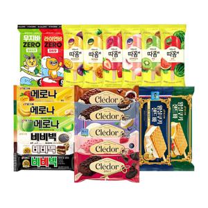 빙그레 인기 바 아이스크림 골라담기 / 카카오 따옴바 왕실 쿠키 끌레도르 메로나 비비빅