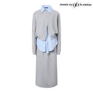 민소매 셔츠 맨투맨 레이어드 스커트 셋업 (NP3OW006L0)