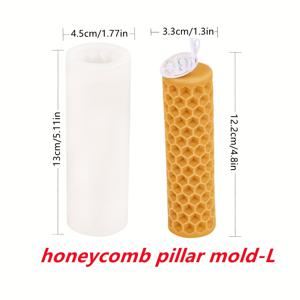 TEMU 1pc 원통형 꿀 모양의 향기 치료 촛불 실리콘 모양 - DIY 향기 소금, 촛불, 석고 및 에폭시 수지 캐스팅 모양을 위한 홈 장식, 손공예, 공예 용품, 공예 용품, 장식 촛불, 내구성 실리콘
