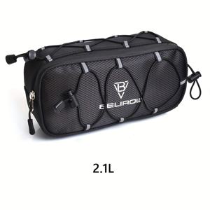 TEMU 2.1L/4.3 접이식 자전거 전면 가방 - 내구성 있는 하드 쉘 핸들바 수납용, 조절 가능한 스트랩, 다중 구획, 혼합 색상 - 로드 & 마운틴 바이크용, 사이클링 액세서리, 슬림한 자전거 액세서리, 안전한 부착 기능, 컴팩트 디자인, 튼튼한 구조, 야외 활동 애호가용
