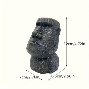 TEMU 1개 화려한 이스터 섬 스톤 안경 거치대 - 홈 & 오피스 책상 장식용 패션 안경 디스플레이 스탠드, 튼튼한 ABS 수지 안경 정리함|책상