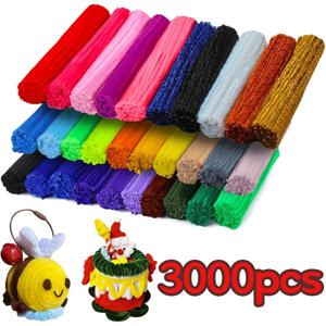 TEMU 3000개의 30색 파이프 클리너, 공예용 파이프 클리너, 셔니 스티머를 사용한 크래프트 프로젝트, 빛나는 크래프트 파이프 클리너를 사용한 DIY 크래프트 프로젝트, 손수 만든 크래프트 용품.