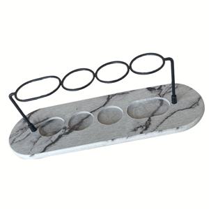 TEMU 1개 다이아토마이트 이언 스틱 치간칫솔 홀더 철제 스탠드, 사용한 칫솔 및 세면도구 빠른 건조용, 욕실 카운터탑을 곰팡이가 생기지 않게 깨끗하고 건조하게 유지, 대리석 무늬 우아한 디자인, 쉬운 설치, 모든 현대적 장식에 적합