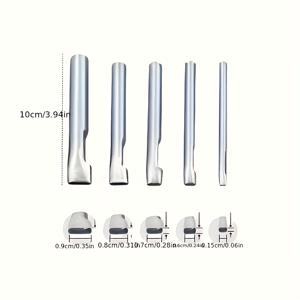 TEMU 5개 세트 오벌 가죽 펀치 - 스테인리스 스틸, 1.5-9mm, DIY 가방, 신발, 벨트용 - 가죽 공예 및 크래프트 프로젝트에 적합한 헤비듀티 핸드 툴 키트 이상적인 선택