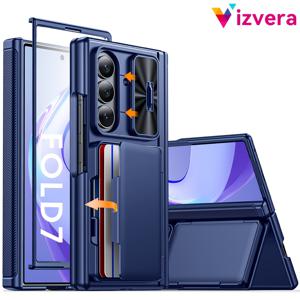 TEMU 삼성 Z 폴드 7용으로 디자인된 보호 폰 케이스, 지갑이 포함된 카드 5~6개, 카메라 커버 및 킥스탠드가 있는 제품. 전체 충격 방지 기능과 크리스마스, 할로윈, 생일 및 기타 휴일에 좋은 선물로 제공합니다|카드지갑|폰케이스|지갑
