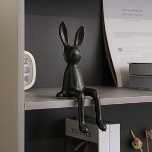 TEMU 1pc 귀여운 토끼 조각 - 레진 앉은 토끼 조각, 현대 미술 장식, 가정 및 사무실, 실내/실외 사용, 전기 필요 없음, 동물 애호가를 위한 완벽한 선물, 토끼 액세서리