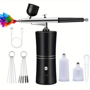 TEMU 휴대용 에어 컴프레서 세트, 0.3mm 노즐, 페인팅, , 네일 아트, 자동차, DIY, 모델 채색용, 여성 휴가 선물, 스프레이 건, 페인팅 도구, 핸드헬드 장치, 사용하기 쉬운 도구, 효율적인 공기 흐름, 내구성 있는 구조, 다용도 스프레이어, 에어브러시 세트, 취미 활동가, DIY 애호가용